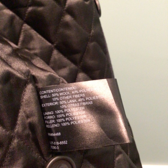 NWT Men’s Claiborne Wool Blend coat; Medium; Black - Picture 7 of 7